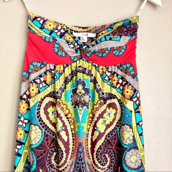 [F21] Sweetheart Paisley Print Dress - Picture 4 of 4